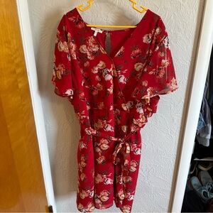 Maurice’s red floral dress